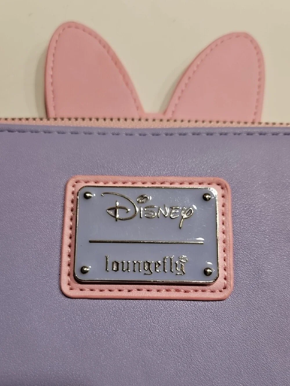 Disney Loungefly  Daisy Duck Face Zip Wallet - Pink, Lavender & Yellow NWOT